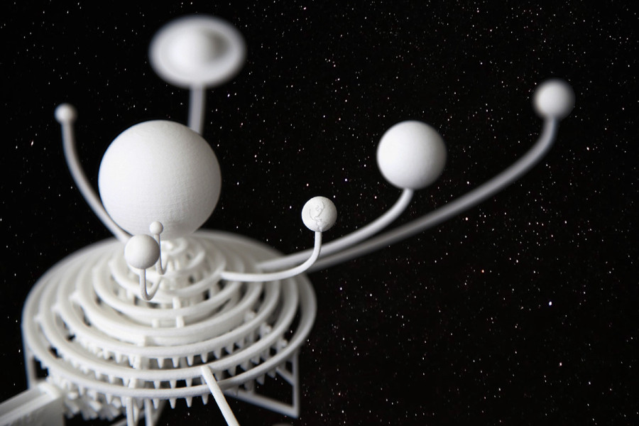 3d Printed Solar System A Rotating Mini Planetarium Shapeways Blog