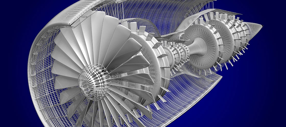 3D sketch of an aerospace part