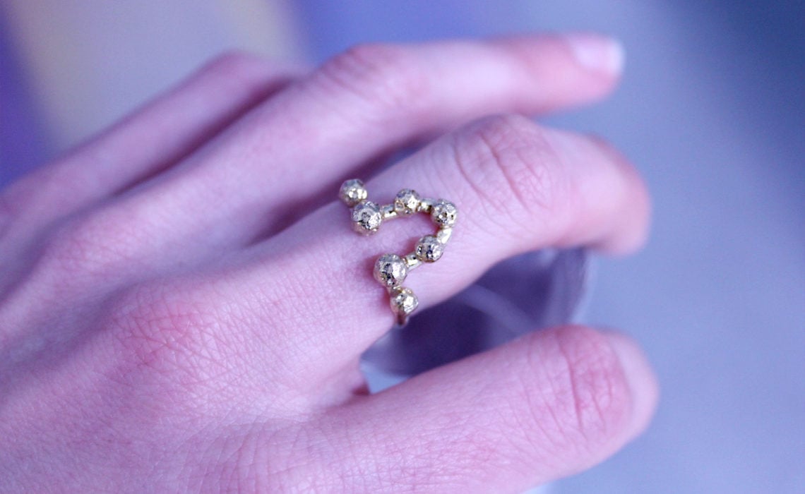 3d printed brass ring product shot