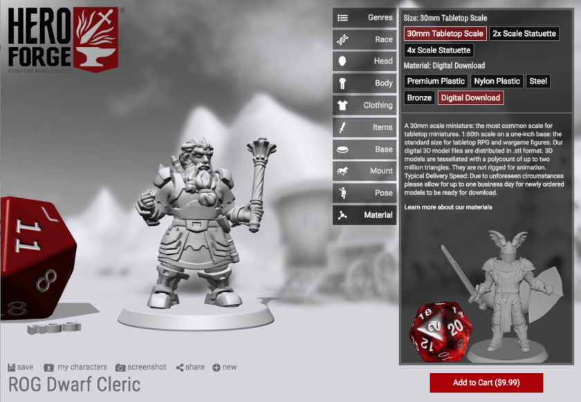 Tutorial Tuesday 36: Quick Custom D&D Characters With Hero Forge -  Shapeways Blog